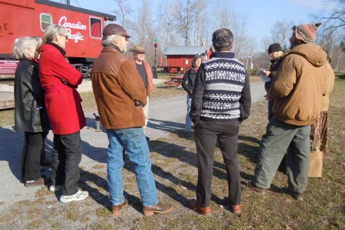 A small group of citizens concerned about climate change gathered for a vigil in Sharbot Lake on November 17